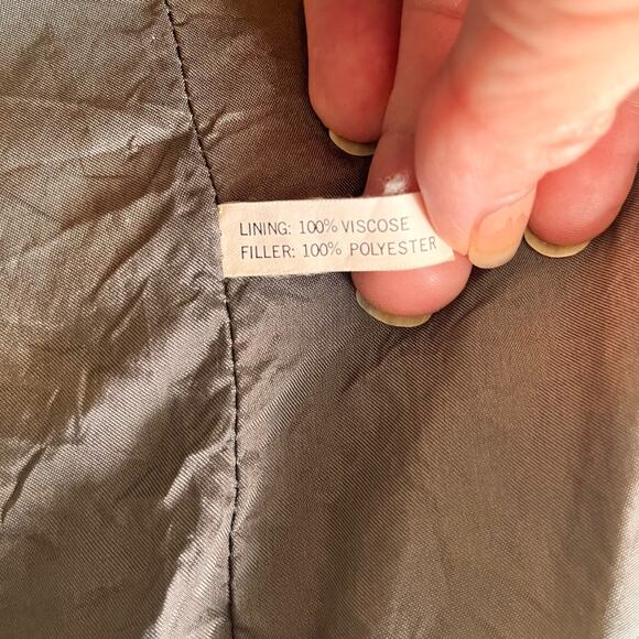 VINTAGE Adam Douglass Womens Puff Jacket Blazer Animal Print  Gray - Picture 9 of 9